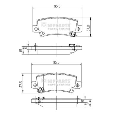 Klocki hamulcowe NIPPARTS J3612025