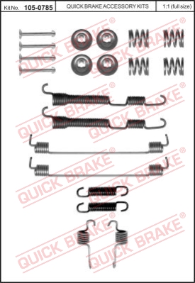 Zestaw dodatków do szczęk hamulcowych QUICK BRAKE 105-0785