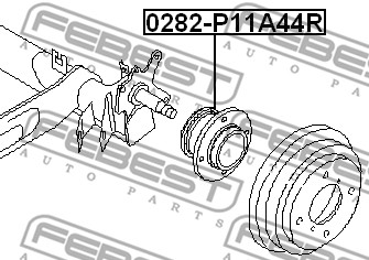 Piasta koła FEBEST 0282-P11A44R
