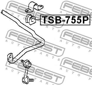 Guma stabilizatora FEBEST TSB-755P