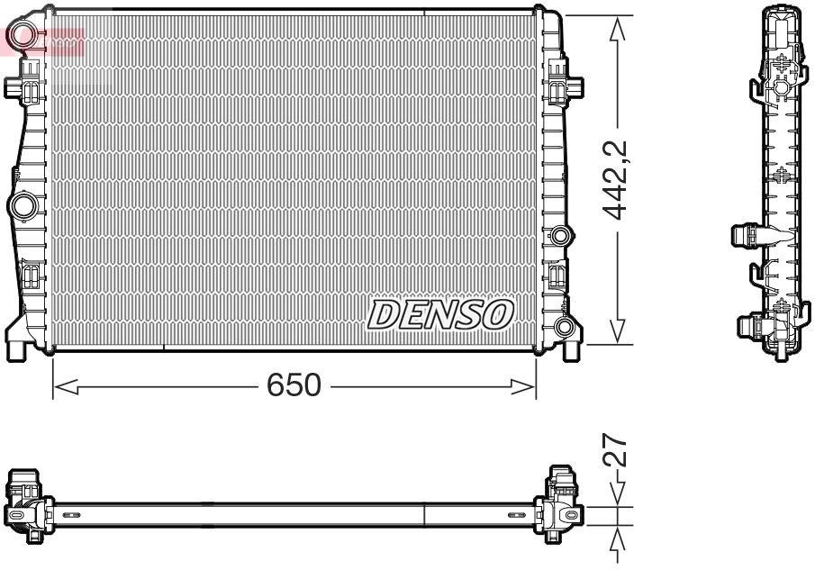 Chłodnica, układ chłodzenia silnika DENSO DRM32058