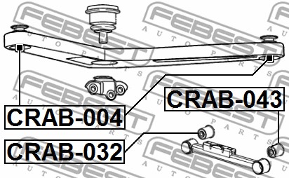 Tuleja wahacza FEBEST CRAB-004