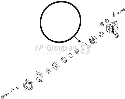 Pierścień uszczelniający wału JP GROUP 8151250506