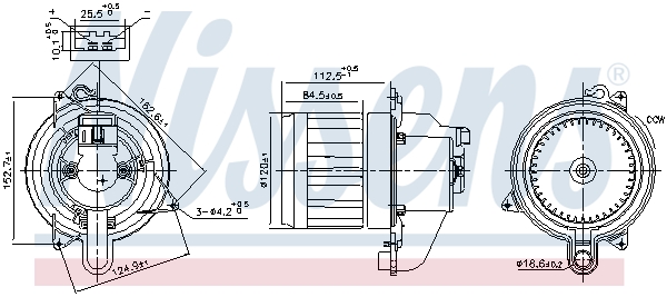 Wentylator wewnętrzny NISSENS 87609
