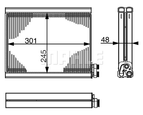 Parownik klimatyzacji MAHLE AE 71 000S