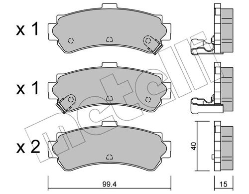 Klocki hamulcowe METELLI 22-0403-0