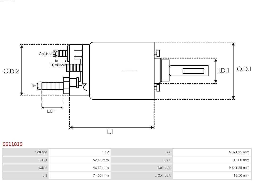 Włącznik elektromagnetyczny, rozrusznik AS-PL SS1181S