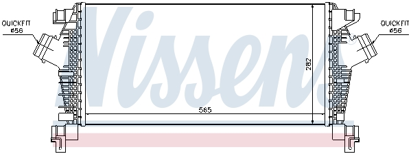 Chłodnica powietrza intercooler NISSENS 96556