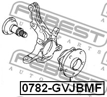 Piasta koła FEBEST 0782-GVJBMF