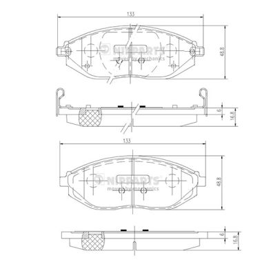 Klocki hamulcowe NIPPARTS N3600916