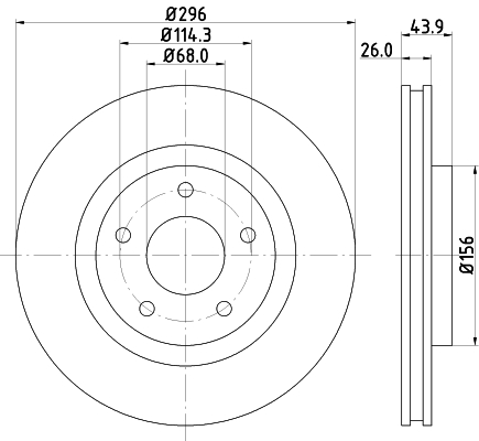 Tarcza hamulcowa HELLA 8DD 355 114-601
