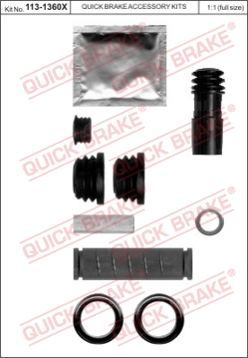 Zestaw tulei prowadzących zacisk hamulca QUICK BRAKE 113-1360X