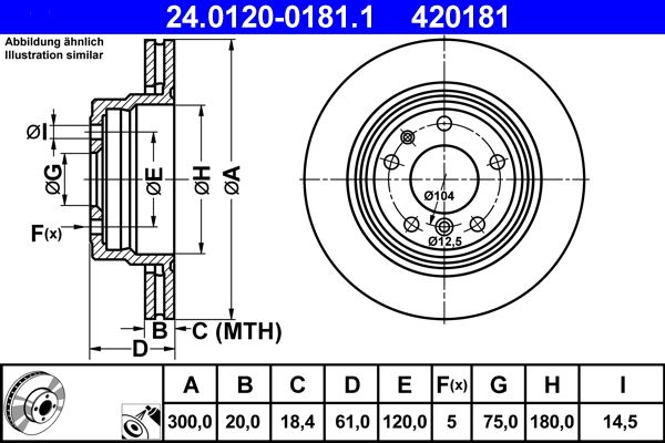Tarcza hamulcowa ATE 24.0120-0181.1