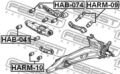 Tuleja wahacza FEBEST HAB-041