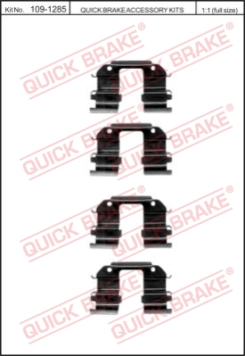 Zestaw akcesoriów montażowych  klocków hamulcowych QUICK BRAKE 109-1285