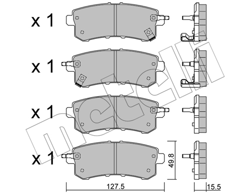 Klocki hamulcowe METELLI 22-1155-0