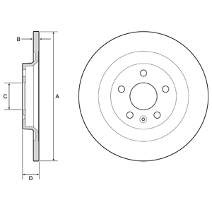 Tarcza hamulcowa DELPHI BG4966C