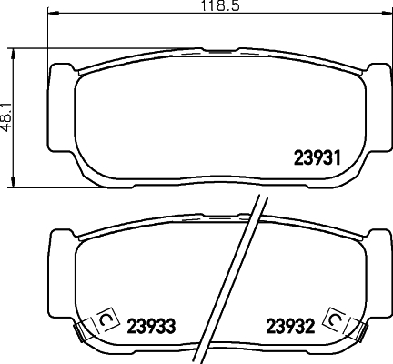 Klocki hamulcowe HELLA 8DB 355 020-221
