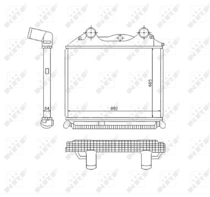Chłodnica powietrza intercooler NRF 30204