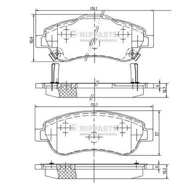 Klocki hamulcowe NIPPARTS N3604066
