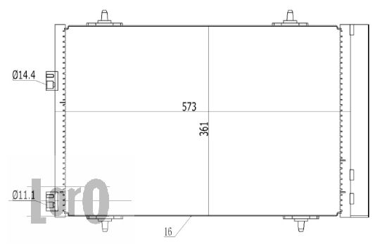 Skraplacz klimatyzacji ABAKUS 009-016-0001