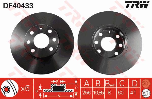 Tarcza hamulcowa TRW DF4043