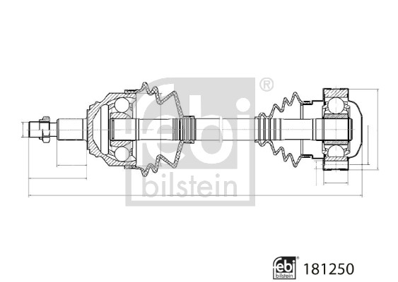 Wał napędowy FEBI BILSTEIN 181250