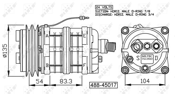 Kompresor klimatyzacji NRF 32158G