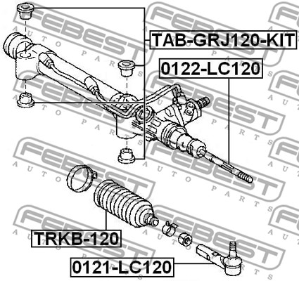 Osłona drążka kierowniczego FEBEST TRKB-120