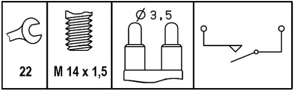 Włącznik świateł cofania HELLA 6ZF 008 621-341