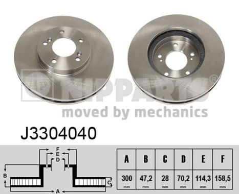 Tarcza hamulcowa NIPPARTS J3304040