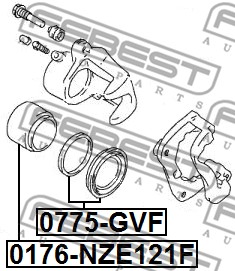 Zestaw naprawczy zacisku FEBEST 0775-GVF