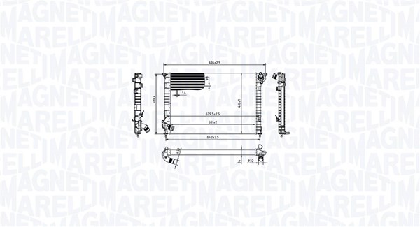 Chłodnica, układ chłodzenia silnika MAGNETI MARELLI 350213212700