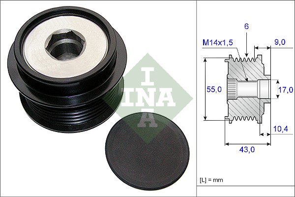 Sprzęgło alternatora INA 535 0208 10