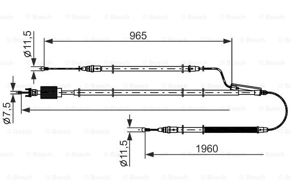 Linka hamulca ręcznego BOSCH 1 987 482 805