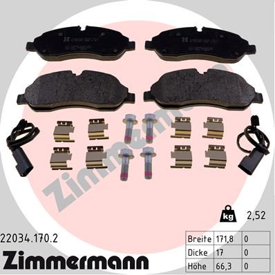 Klocki hamulcowe ZIMMERMANN 22034.170.2
