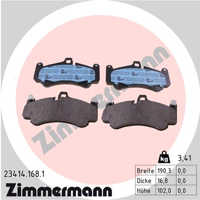 Klocki hamulcowe ZIMMERMANN 23414.168.1
