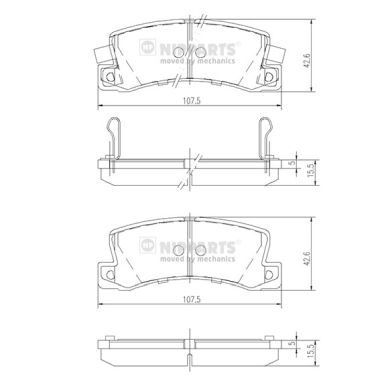 Klocki hamulcowe NIPPARTS J3612013