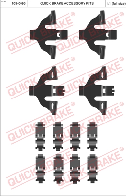 Zestaw akcesoriów montażowych  klocków hamulcowych QUICK BRAKE 109-0093