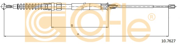 Linka hamulca ręcznego COFLE 10.7627