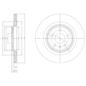 Tarcza hamulcowa DELPHI BG4078