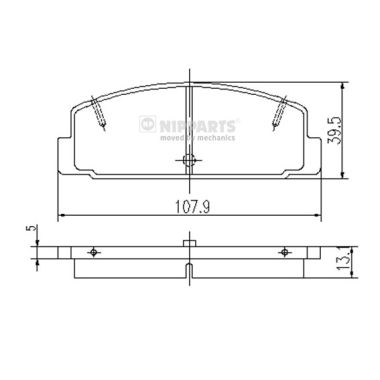 Klocki hamulcowe NIPPARTS J3613002