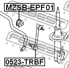 Guma stabilizatora FEBEST MZSB-EPF01