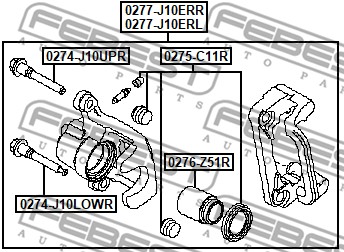 Zacisk hamulca FEBEST 0277-J10ERL