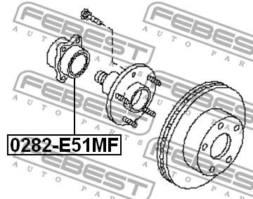 Piasta koła FEBEST 0282-E51MF