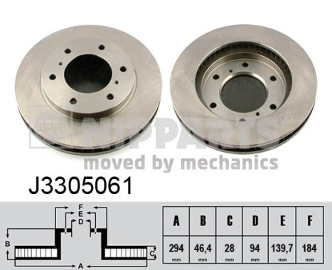 Tarcza hamulcowa NIPPARTS J3305061