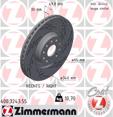 Tarcza hamulcowa ZIMMERMANN 600.3243.55