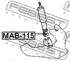 Tuleja montażowa amortyzatora FEBEST MAB-115