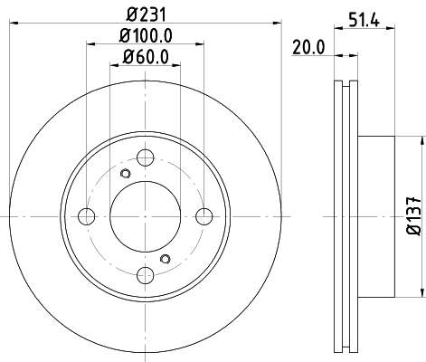 Tarcza hamulcowa HELLA 8DD 355 116-501