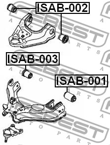 Tuleja wahacza FEBEST ISAB-003